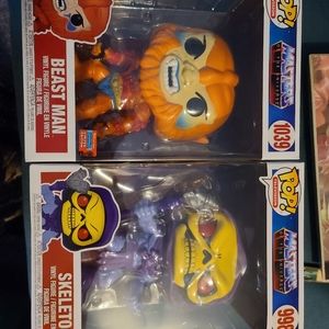 Beast Man and Skeletor Funko Pop 10 inch